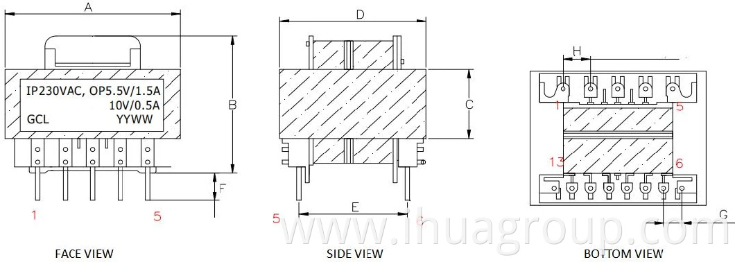 China Factory Step Down Ei Type Low Frequency Transformer with Low Price